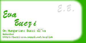 eva buczi business card